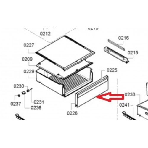 Bosch Siemens Buzdolabı Sebzelik  çekmece kapak (Cihazınızla uyumluluk sorgulatınız)